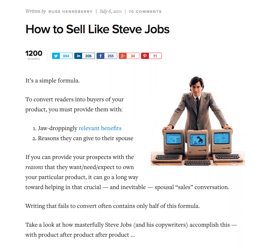 sell like steve jobs