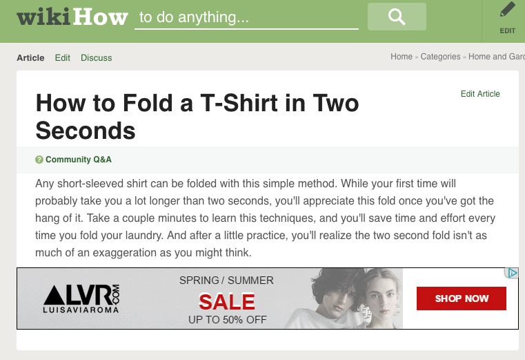 how to fold a tshirt in 2 seconds