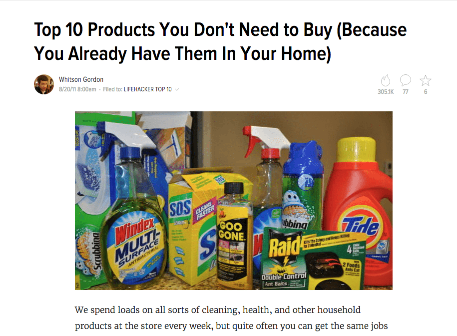 products you dont need