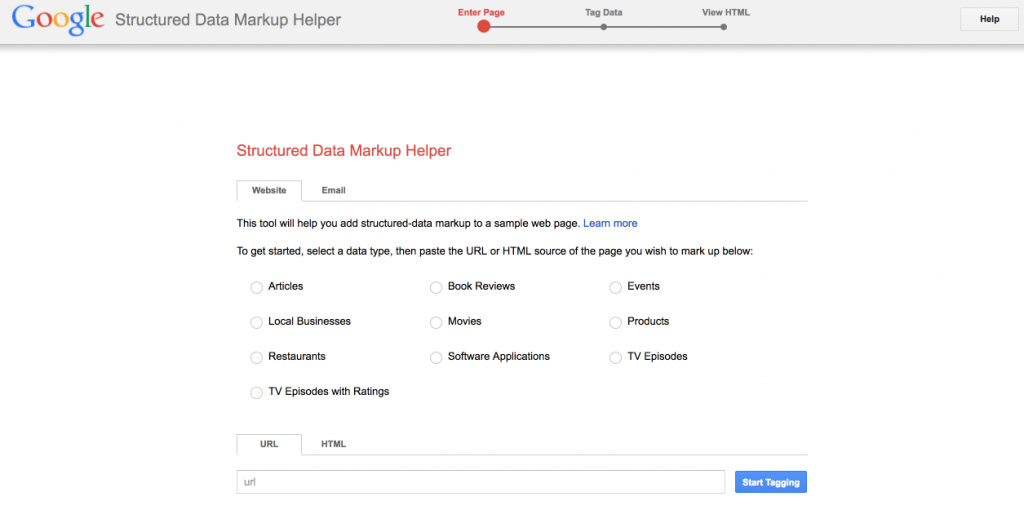 Google Structured Data Markup Helper