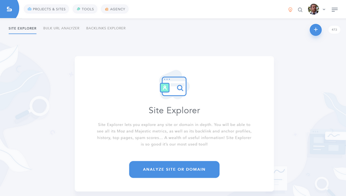 SERPed 3.0 Site Explorer Landing Page