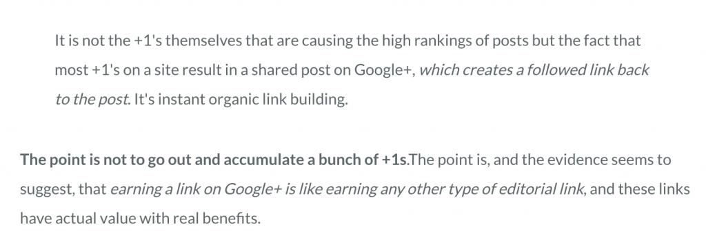 Google+ for Link building in SEO