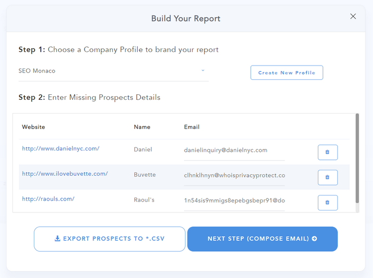 Build Your Report