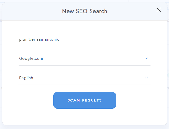 SEO Prospector - Search Form