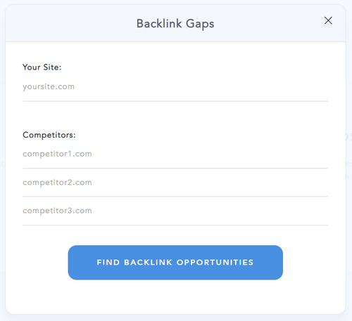 Backlink Gaps Form