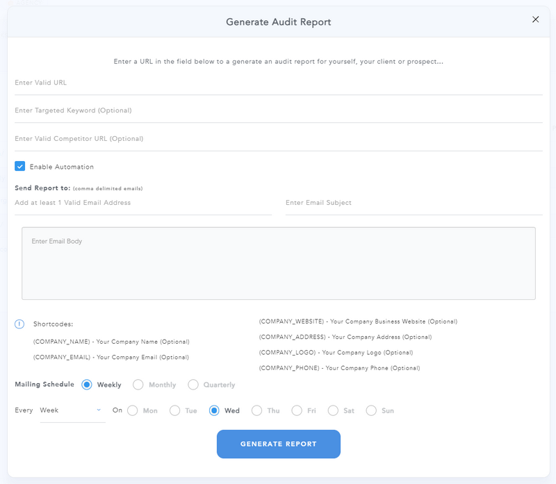 SEO Audit Automated Report