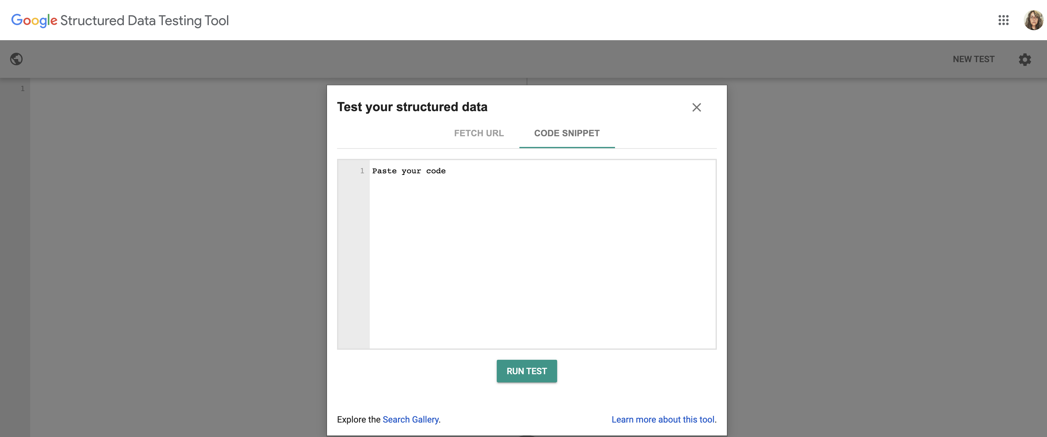 Structured Data Testing Tool