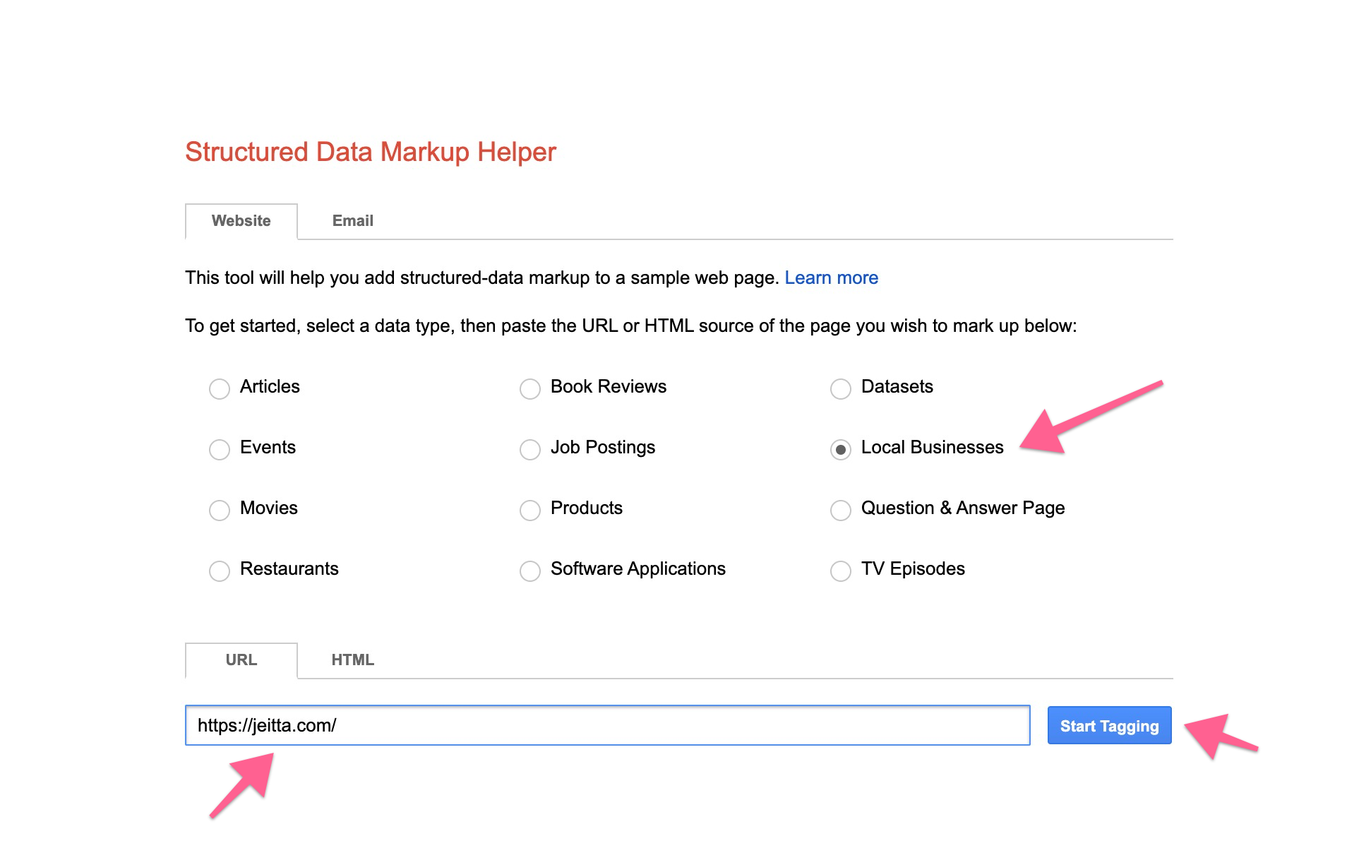 Structured Data Markup Helper