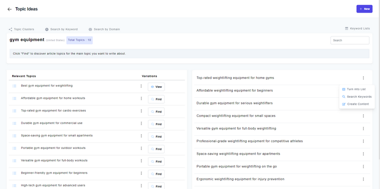 Topic Clusters