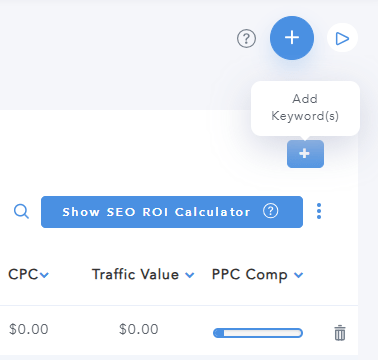 Manually Add Keywords