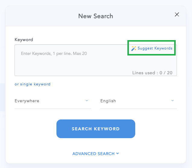 Suggest Keywords
