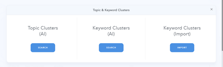 Topic & Keyword Clusters