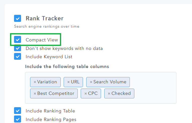 Compact View Option