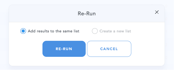 Re-Run in Index Checker